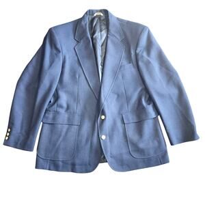 Vintage Wall Street Collection Men's Blue Suit Blazer with blue buttons Size 46R